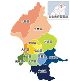 台北商圏エリア地図